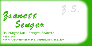 zsanett senger business card